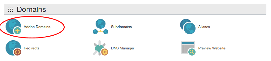 כניסה ל-Addon Domain בתוך Cpanel