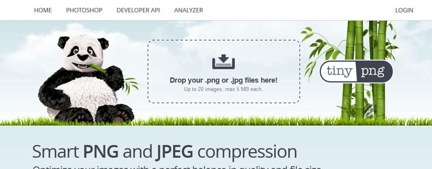 TinyPNG - דחיסת תמונת JPG ו-PNG