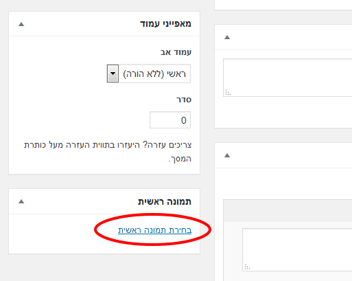 הוספת תמונה ראשית לפוטס של בלוג בוורדפרס