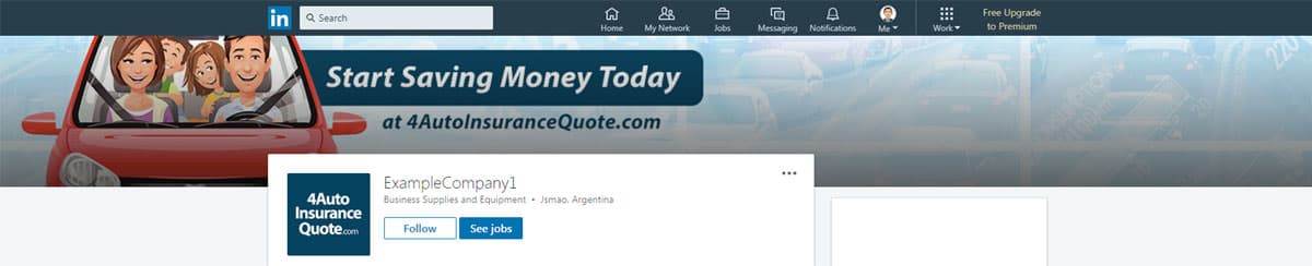 Linkedin Banner Design For Car Insurance