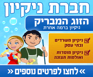 באנר בגודל 300x250 לחברת ניקיון