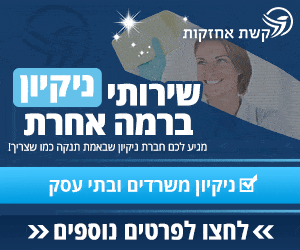 דוגמא של באנר לגוגל לחברת ניקיון