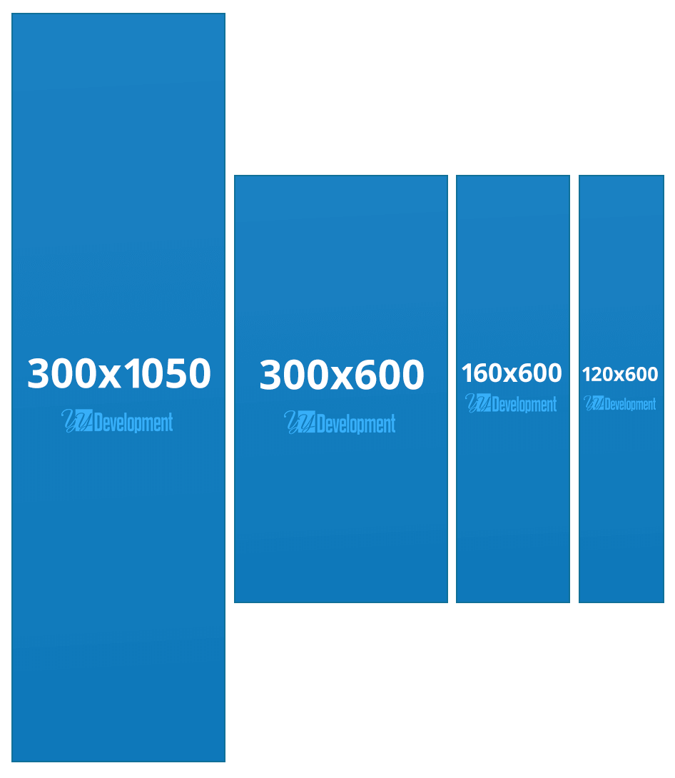 מודעות בגודל גורדי שחקים - 300x1050, 300x600, 160x600