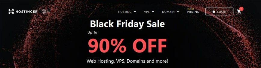 hostinger-black-friday-deals אחסון אתרים ב-90% אחוז הנחה
