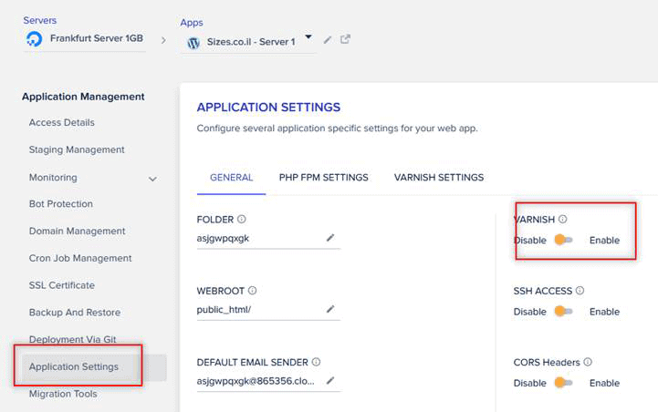 change-cache-on-website ביטול זיכרון מטמון בקלאודוויז ברמת שרת