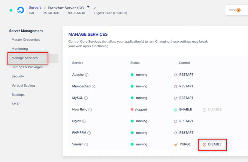 disable-cloudways-cache-varnish ביטול זיכרון מטמון של Varnish בקלאודוויז