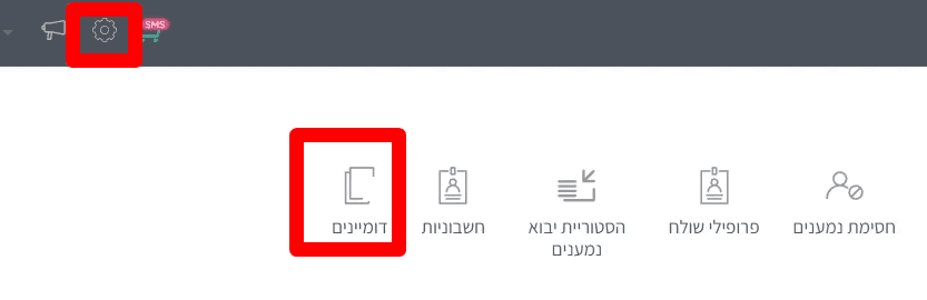 הגדרות דומיינים ברב מסר